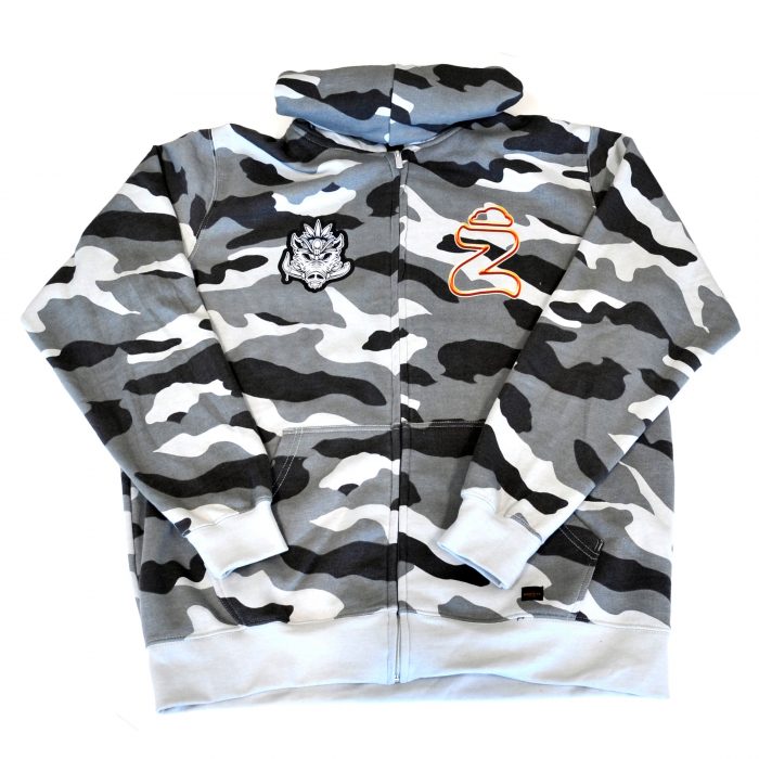 Hoodies Zip - Double Z Cloud Camouflage Gris - immagine 3