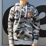 Felpe con cappuccio - Z Cloud Swoosh Camouflage Grigio